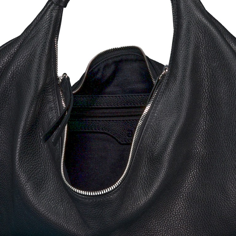 Beuteltasche Dalia Nana Big Black Nickel, Farbe: schwarz, Marke: Abro, EAN: 4067278796444, Abmessungen in cm: 46x27x6, Bild 6 von 6