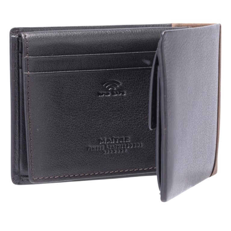 Geldbörse Bundenbach Wolfram mit RFID-Schutz Dunkelbraun, Farbe: braun, Marke: Maitre, EAN: 4048835272557, Abmessungen in cm: 11x8x2, Bild 2 von 5
