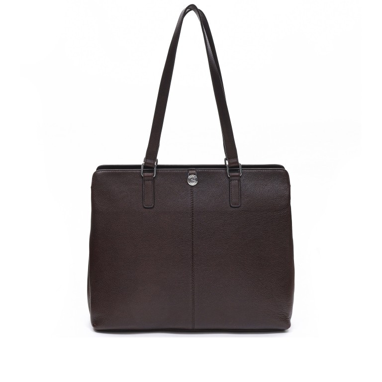 Shopper Bergamo Lucca mit Laptopfach 13 Zoll Dark Brown, Farbe: braun, Marke: Adax, EAN: 5705483268682, Abmessungen in cm: 37.5x29.5x13.5, Bild 3 von 8