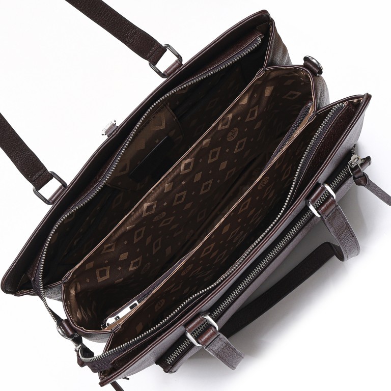 Shopper Bergamo Lucca mit Laptopfach 13 Zoll Dark Brown, Farbe: braun, Marke: Adax, EAN: 5705483268682, Abmessungen in cm: 37.5x29.5x13.5, Bild 8 von 8