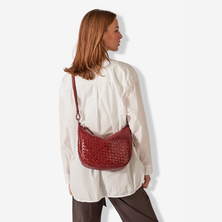 Beuteltasche Salerno Marlin Amaretto, Farbe: rot/weinrot, Marke: Adax, EAN: 5705483265599, Abmessungen in cm: 31.5x22x10, Bild 6 von 7