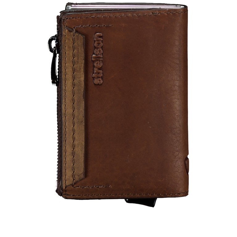 Geldbörse Camden E-Cage C-Four Dark Brown, Farbe: braun, Marke: Strellson, EAN: 4048835091721, Abmessungen in cm: 6.5x10.2x3, Bild 5 von 7