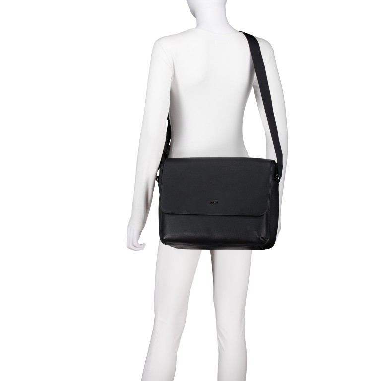 Kuriertasche Cardona Nevio MHF Black, Farbe: schwarz, Marke: Joop!, EAN: 4048835251125, Abmessungen in cm: 34x28x11.5, Bild 5 von 6