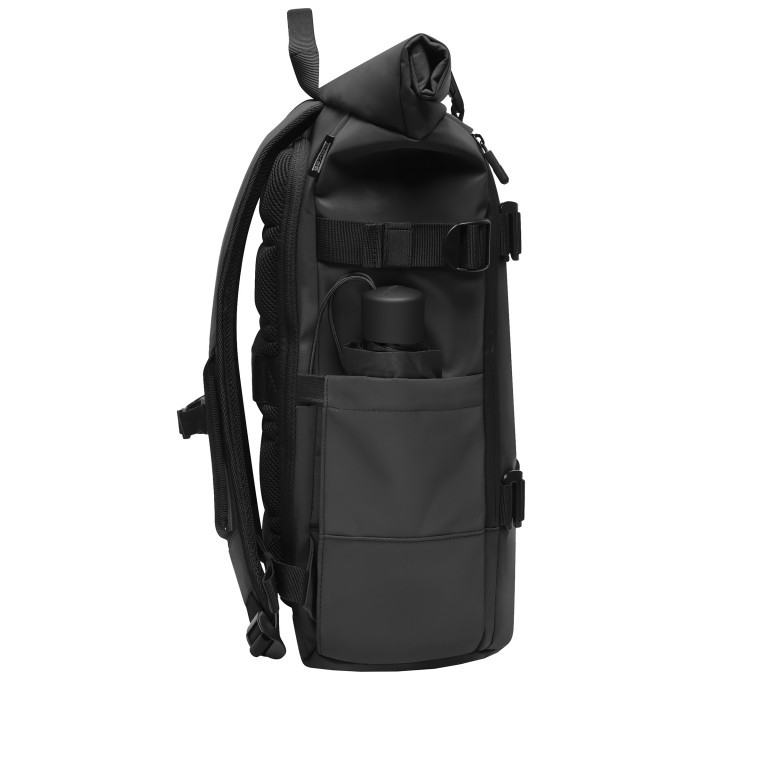Rucksack Luminite Rolltop mit Laptopfach 16 Zoll Black, Farbe: schwarz, Marke: OAK25, EAN: 4260759424779, Abmessungen in cm: 31x44x16, Bild 3 von 15