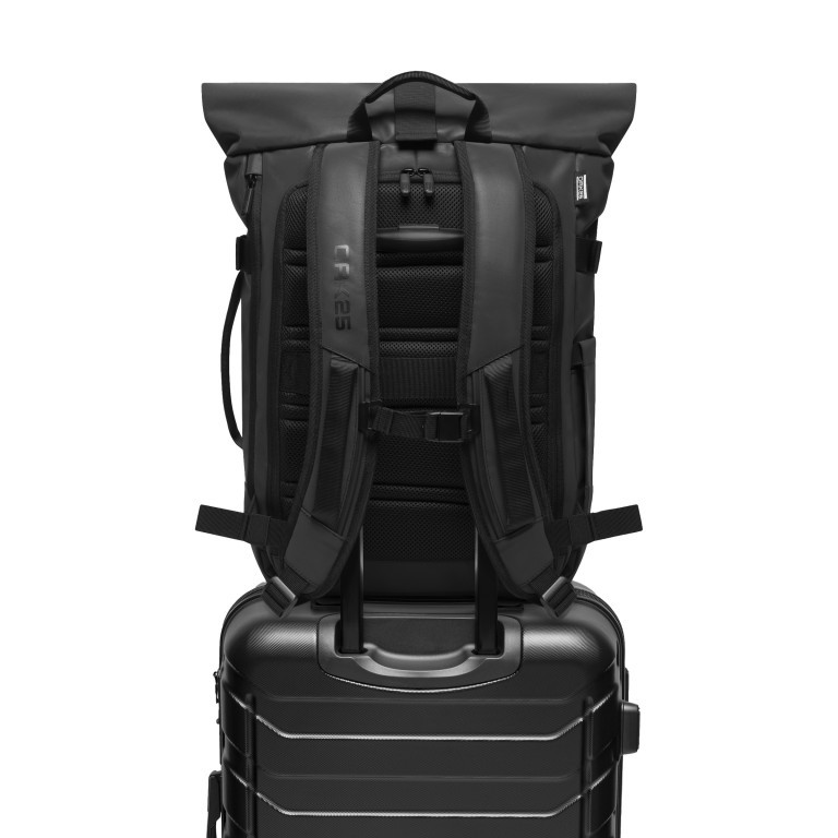 Rucksack Luminite Rolltop mit Laptopfach 16 Zoll Black, Farbe: schwarz, Marke: OAK25, EAN: 4260759424779, Abmessungen in cm: 31x44x16, Bild 6 von 15