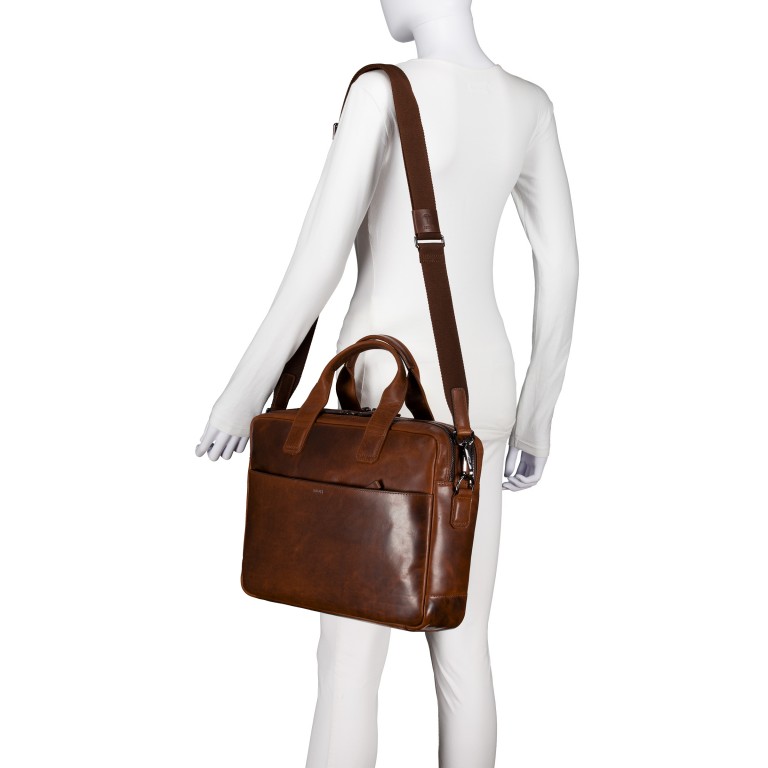 Aktentasche Cerratano Pandion MHZ Cognac, Farbe: cognac, Marke: Joop!, EAN: 4048835273646, Abmessungen in cm: 40x28x9.5, Bild 4 von 6