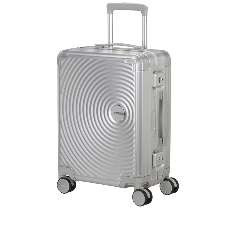Koffer Soundbox 4-Rollen 55 cm Silver, Farbe: metallic, Marke: American Tourister, EAN: 5400520340344, Abmessungen in cm: 40x55x23, Bild 2 von 12