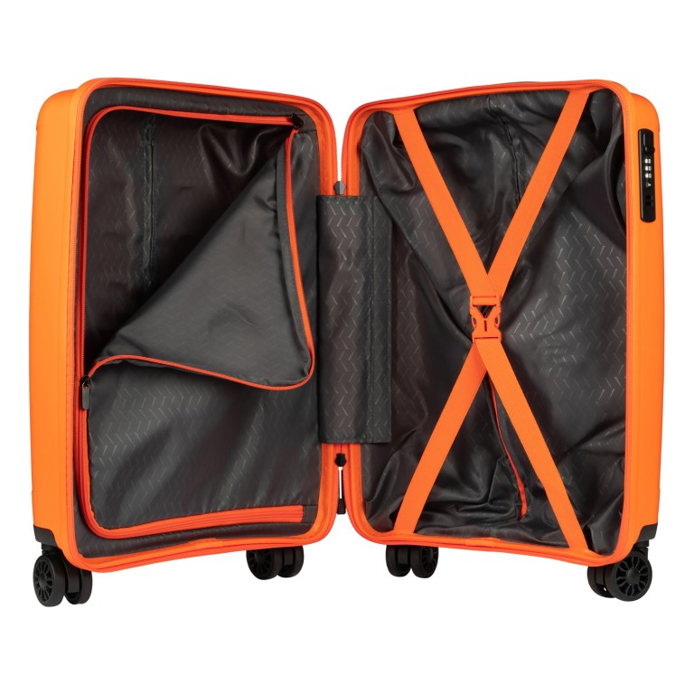 Koffer Franklin IATA-Maß 55 cm Orange, Farbe: orange, Marke: Flanigan, EAN: 4048171011728, Abmessungen in cm: 39x55x20, Bild 4 von 6