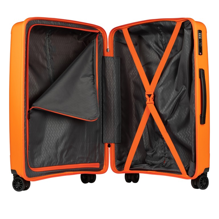 Koffer Franklin 66 cm Orange, Farbe: orange, Marke: Flanigan, EAN: 4048171011735, Abmessungen in cm: 45x66x26, Bild 4 von 5