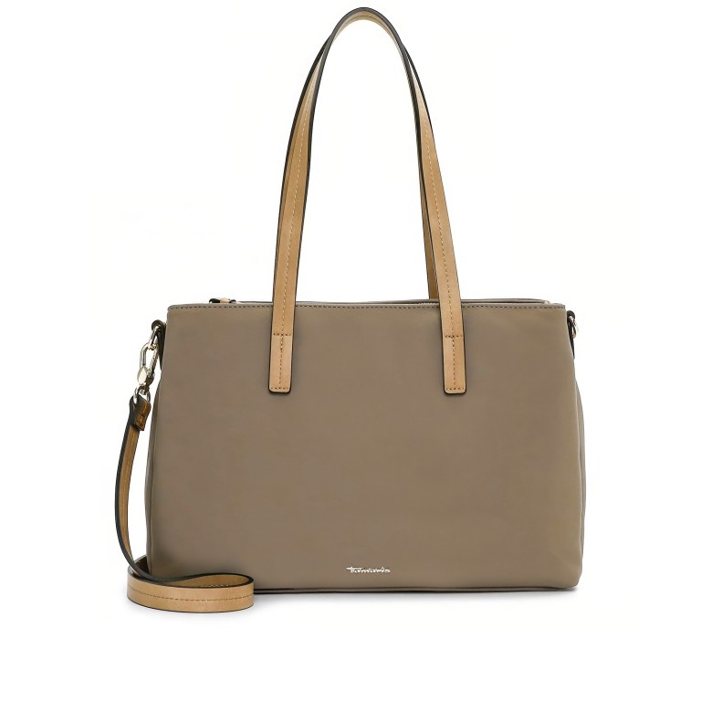 Shopper Gertraud Taupe, Farbe: taupe/khaki, Marke: Tamaris, EAN: 4063512145429, Abmessungen in cm: 31x22x10, Bild 1 von 8