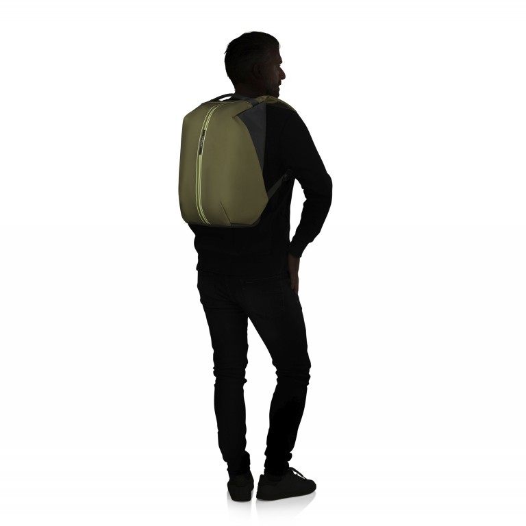 Rucksack Securipak 2.0 Backpack 15.6 Zoll Wasabi Black, Farbe: grün/oliv, Marke: Samsonite, EAN: 5400520333933, Abmessungen in cm: 30x44.5x18, Bild 6 von 10