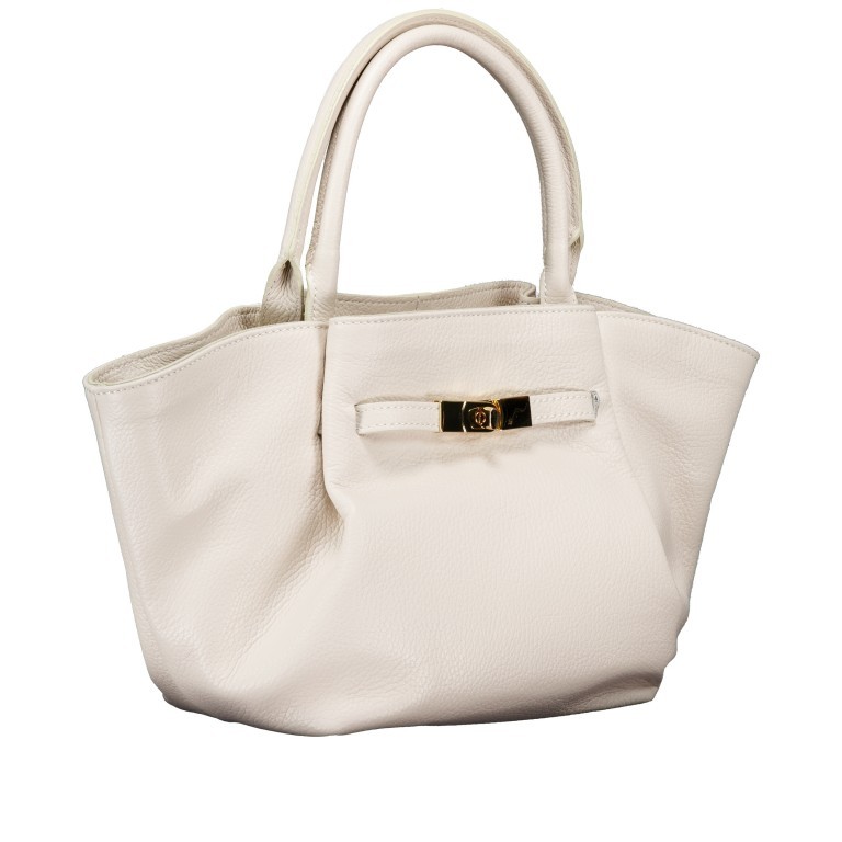 Handtasche Dollaro mit Goldfittings Beige, Farbe: beige, Marke: Hausfelder Manufaktur, EAN: 4065646026315, Abmessungen in cm: 20x20x14.5, Bild 2 von 8