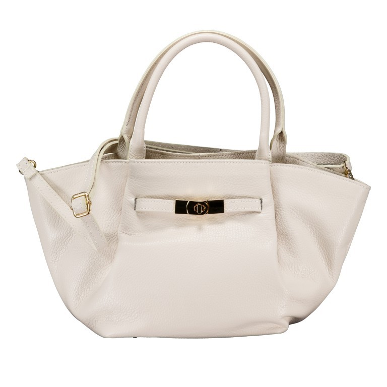 Handtasche Dollaro mit Goldfittings Beige, Farbe: beige, Marke: Hausfelder Manufaktur, EAN: 4065646026315, Abmessungen in cm: 20x20x14.5, Bild 1 von 8