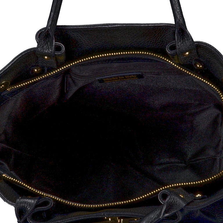 Handtasche Dollaro mit Goldfittings Schwarz, Farbe: schwarz, Marke: Hausfelder Manufaktur, EAN: 4065646026339, Abmessungen in cm: 20x20x14.5, Bild 8 von 8