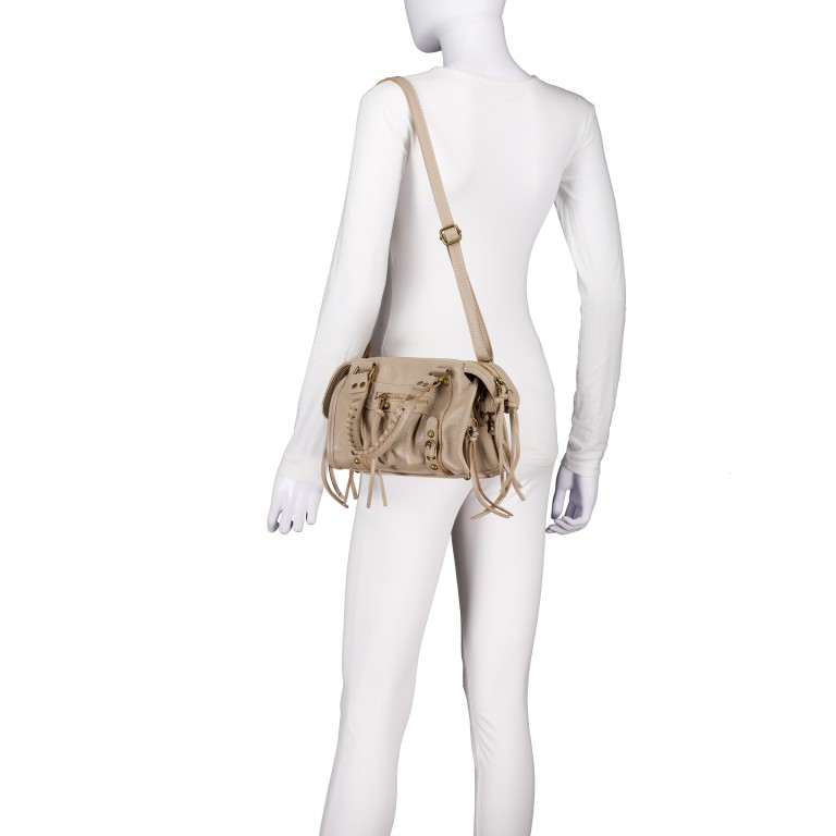 Handtasche Taupe, Farbe: taupe/khaki, Marke: Hausfelder Manufaktur, EAN: 4065646026360, Abmessungen in cm: 25x16.5x12, Bild 5 von 7