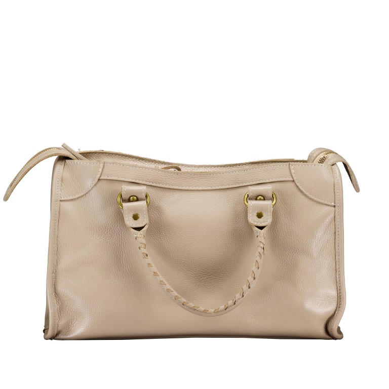 Handtasche Taupe, Farbe: taupe/khaki, Marke: Hausfelder Manufaktur, EAN: 4065646026377, Abmessungen in cm: 38x23.5x38, Bild 3 von 7