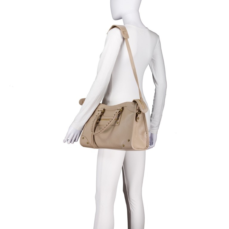 Handtasche Taupe, Farbe: taupe/khaki, Marke: Hausfelder Manufaktur, EAN: 4065646026377, Abmessungen in cm: 38x23.5x38, Bild 5 von 7
