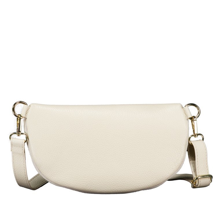 Gürteltasche Velours mit Goldfittings Ecru, Farbe: beige, Marke: Hausfelder Manufaktur, EAN: 4065646026414, Abmessungen in cm: 24x14x8, Bild 3 von 6