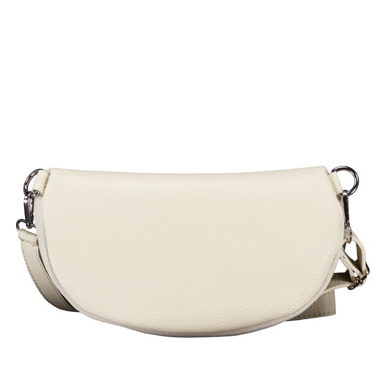 Gürteltasche Velours mit Silberfittings Ecru, Farbe: beige, Marke: Hausfelder Manufaktur, EAN: 4065646026445, Abmessungen in cm: 24x14x8, Bild 3 von 6