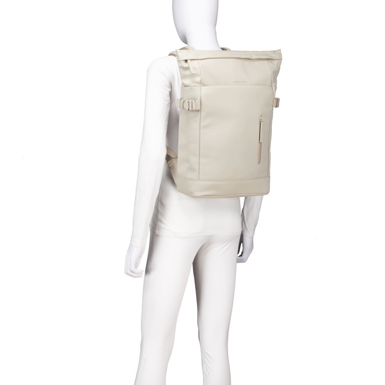 Rucksack Helsinki Modell 2025 Sandstone, Farbe: beige, Marke: Kapten & Son, EAN: 4251145254209, Abmessungen in cm: 27x44.5x14, Bild 6 von 10