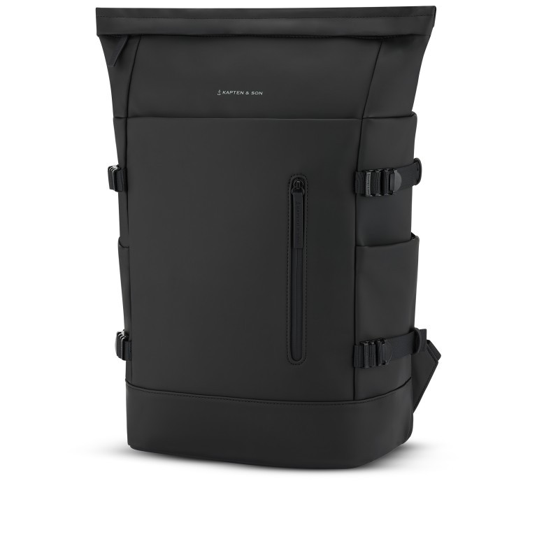 Rucksack Helsinki Pro All Black, Farbe: schwarz, Marke: Kapten & Son, EAN: 4251145254223, Abmessungen in cm: 30x52x15.5, Bild 2 von 10
