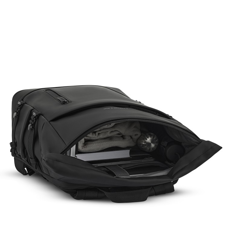 Rucksack Helsinki Pro All Black, Farbe: schwarz, Marke: Kapten & Son, EAN: 4251145254223, Abmessungen in cm: 30x52x15.5, Bild 7 von 10