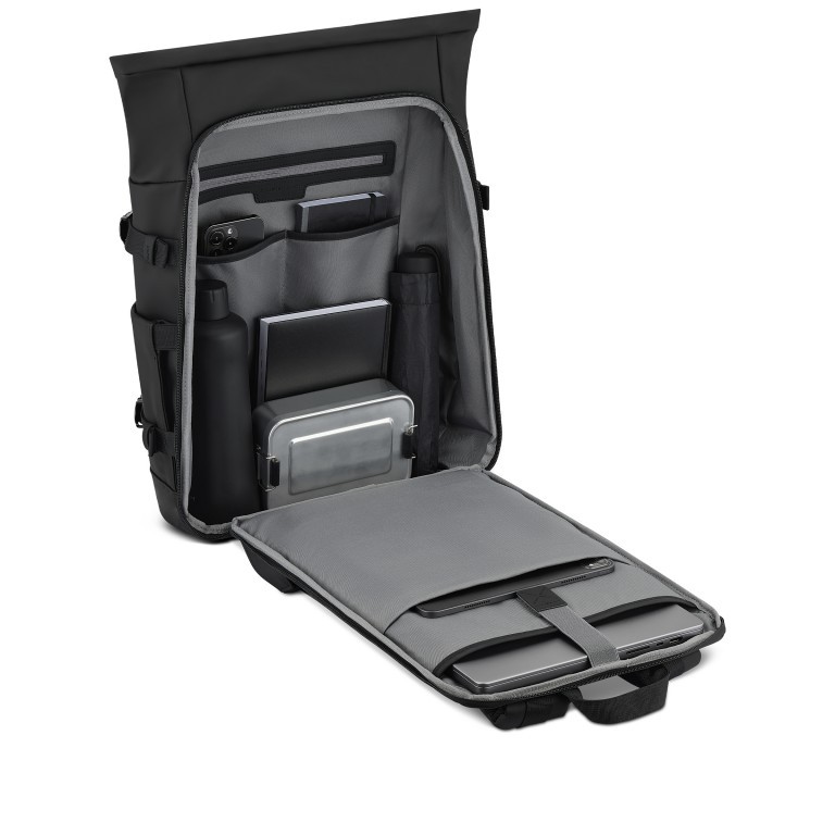 Rucksack Helsinki Pro All Black, Farbe: schwarz, Marke: Kapten & Son, EAN: 4251145254223, Abmessungen in cm: 30x52x15.5, Bild 8 von 10