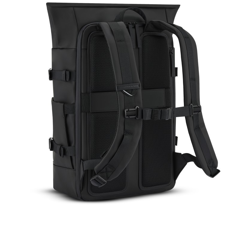 Rucksack Helsinki Pro All Black, Farbe: schwarz, Marke: Kapten & Son, EAN: 4251145254223, Abmessungen in cm: 30x52x15.5, Bild 4 von 10