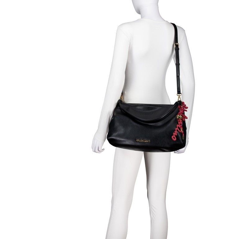 Umhängetasche Winter Relove Recycle Nero, Farbe: schwarz, Marke: Valentino Bags, EAN: 8054942904799, Abmessungen in cm: 38x21x10, Bild 6 von 7