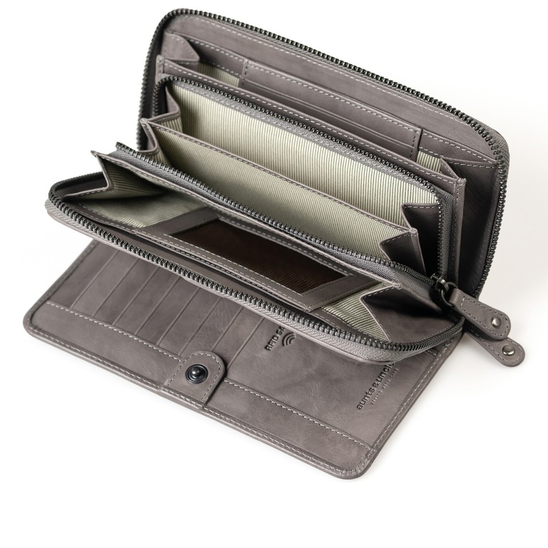 Geldbörse Grandma's Luxury Club Tilda Oyster Grey, Farbe: grau, Marke: Aunts & Uncles, EAN: 4255717211782, Abmessungen in cm: 19x10x3, Bild 5 von 5