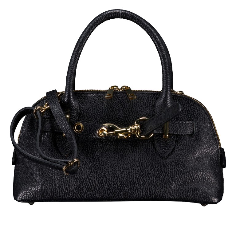 Handtasche Dollaro Schwarz, Farbe: schwarz, Marke: Hausfelder Manufaktur, EAN: 4065646026551, Abmessungen in cm: 29x16x9.5, Bild 1 von 7