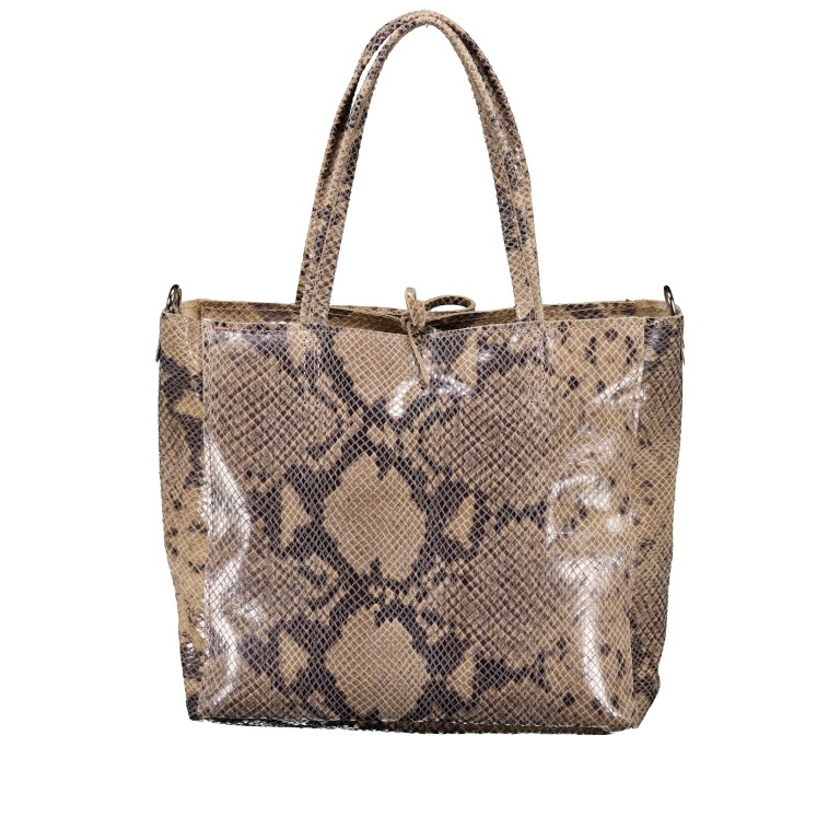 Handtasche Snake Hellbraun, Farbe: braun, Marke: Hausfelder Manufaktur, EAN: 4065646026582, Abmessungen in cm: 23x23.5x8.5, Bild 3 von 7