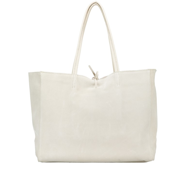Shopper Velours Ecru, Farbe: beige, Marke: Hausfelder Manufaktur, EAN: 4065646026728, Abmessungen in cm: 36x30x12, Bild 3 von 5