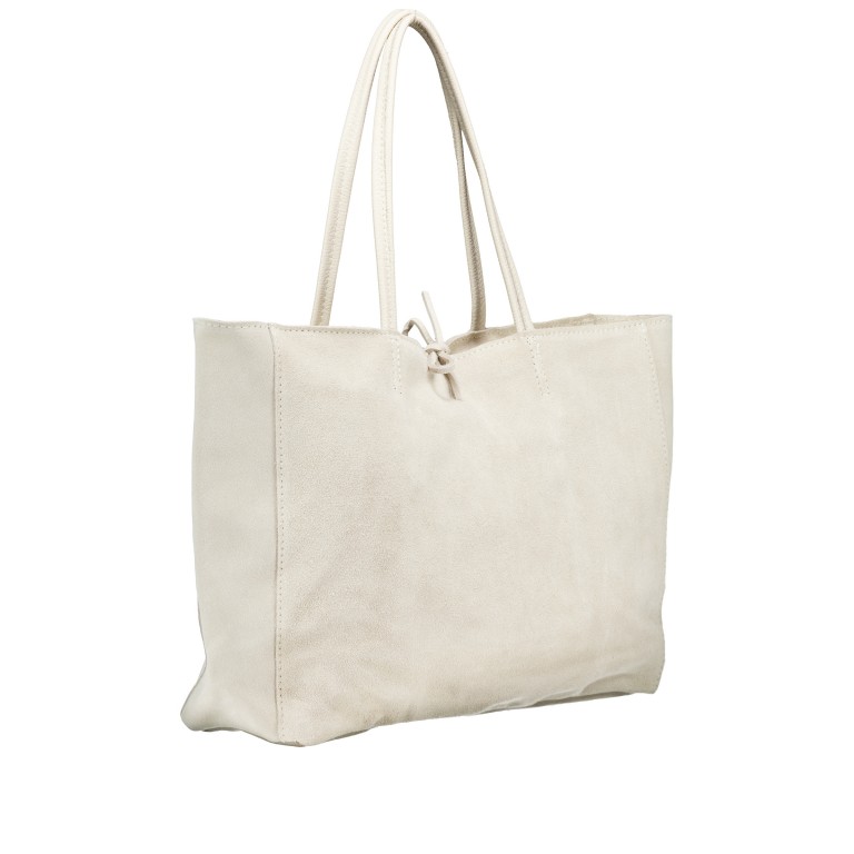 Shopper Velours Ecru, Farbe: beige, Marke: Hausfelder Manufaktur, EAN: 4065646026728, Abmessungen in cm: 36x30x12, Bild 2 von 5