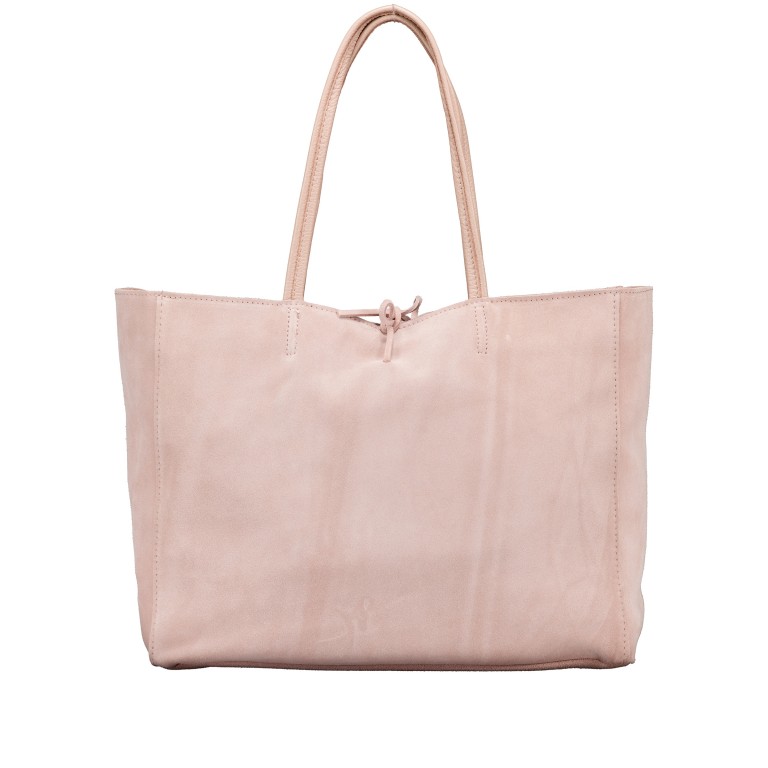 Shopper Velours ROSE/Rose, Farbe: rosa/pink, Marke: Hausfelder Manufaktur, EAN: 4065646026735, Abmessungen in cm: 36x30x12, Bild 3 von 5