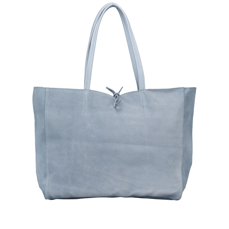 Shopper Velours Hellblau, Farbe: blau/petrol, Marke: Hausfelder Manufaktur, EAN: 4065646026742, Abmessungen in cm: 36x30x12, Bild 1 von 5