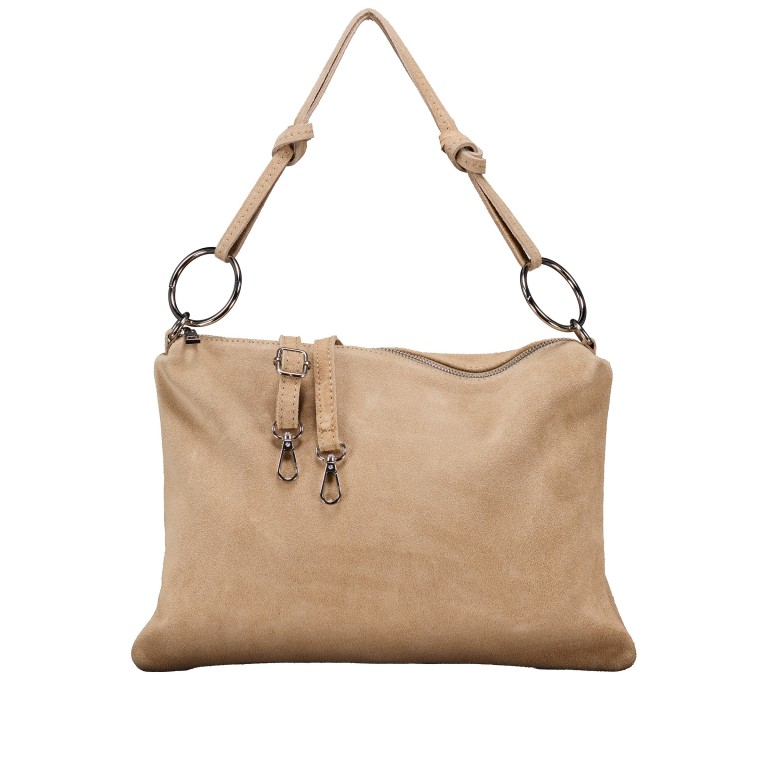 Umhängetasche Velours Sand, Farbe: beige, Marke: Hausfelder Manufaktur, EAN: 4065646026797, Abmessungen in cm: 35x26x1.5, Bild 1 von 9