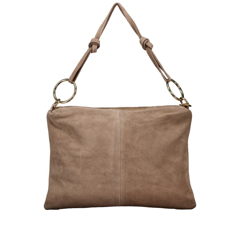 Umhängetasche Velours Taupe, Farbe: taupe/khaki, Marke: Hausfelder Manufaktur, EAN: 4065646026803, Abmessungen in cm: 35x26x1.5, Bild 3 von 9