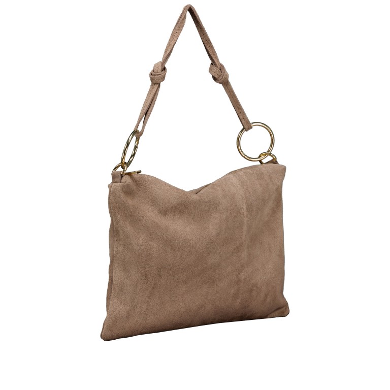 Umhängetasche Velours Taupe, Farbe: taupe/khaki, Marke: Hausfelder Manufaktur, EAN: 4065646026803, Abmessungen in cm: 35x26x1.5, Bild 2 von 9