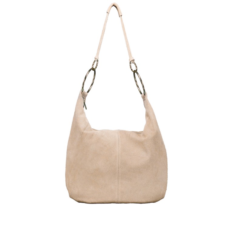 Beuteltasche Velours mit Goldfittings Sand, Farbe: beige, Marke: Hausfelder Manufaktur, EAN: 4065646026902, Abmessungen in cm: 46x35.5x6, Bild 1 von 6