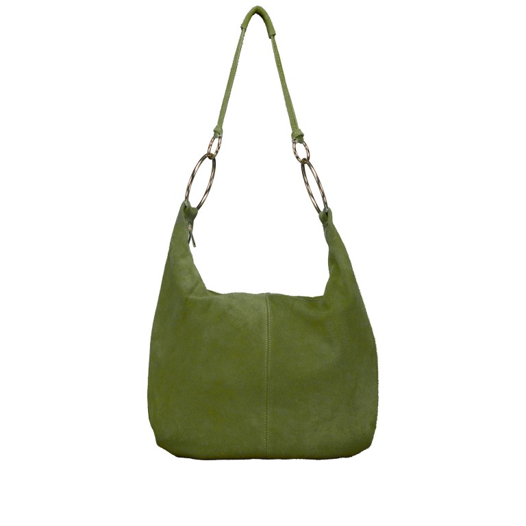 Beuteltasche Velours mit Goldfittings Oliv, Farbe: grün/oliv, Marke: Hausfelder Manufaktur, EAN: 4065646026926, Abmessungen in cm: 46x35.5x6, Bild 1 von 6