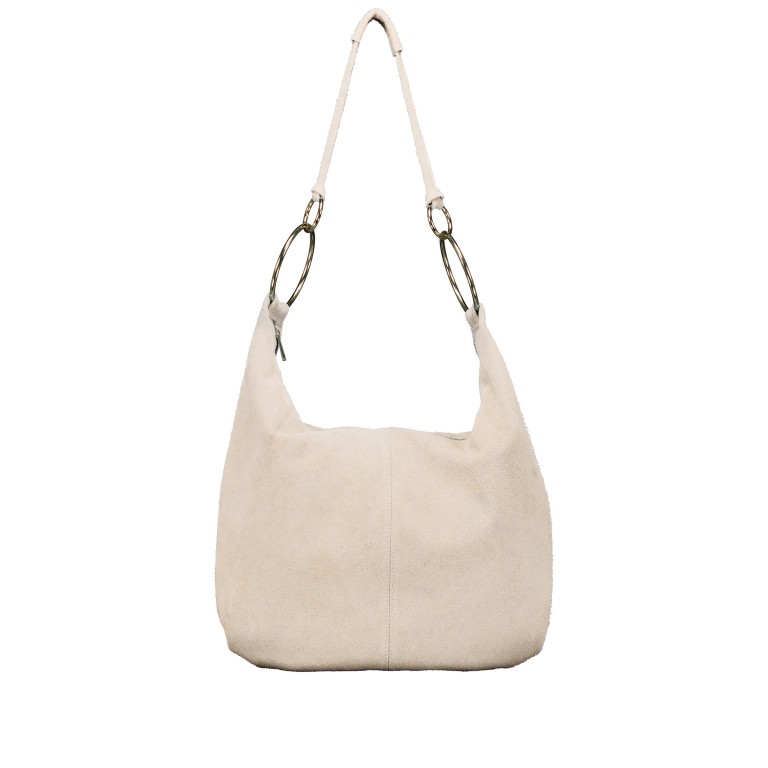 Beuteltasche Velours mit Goldfittings Beige, Farbe: beige, Marke: Hausfelder Manufaktur, EAN: 4065646026940, Abmessungen in cm: 46x35.5x6, Bild 1 von 6