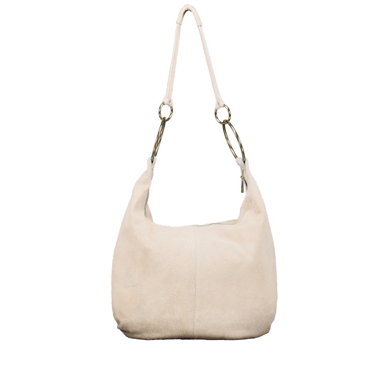Beuteltasche Velours mit Goldfittings Beige, Farbe: beige, Marke: Hausfelder Manufaktur, EAN: 4065646026940, Abmessungen in cm: 46x35.5x6, Bild 3 von 6