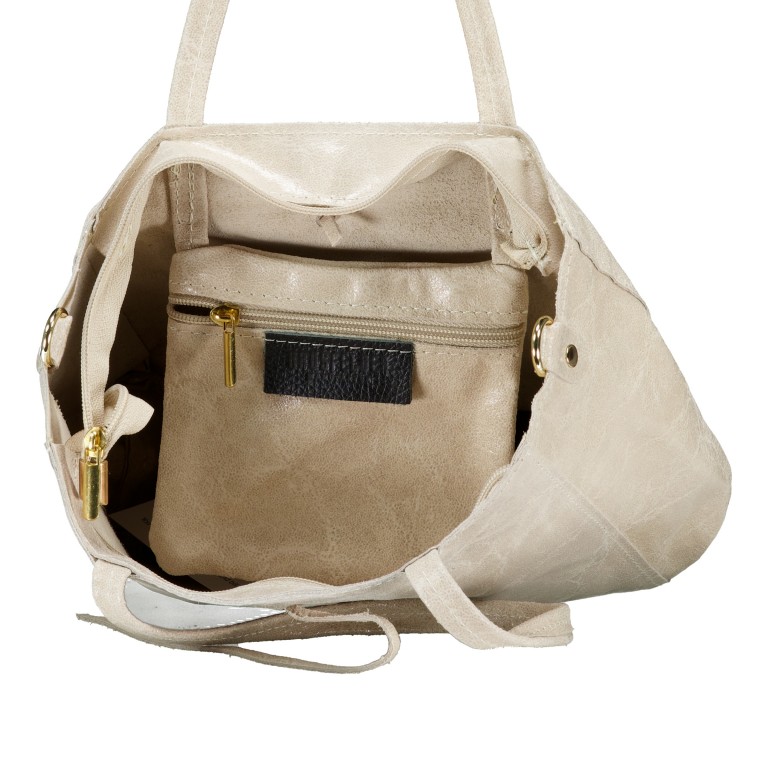 Handtasche Elefante Ecru, Farbe: beige, Marke: Hausfelder Manufaktur, EAN: 4065646026957, Abmessungen in cm: 23x23.5x8.5, Bild 7 von 7