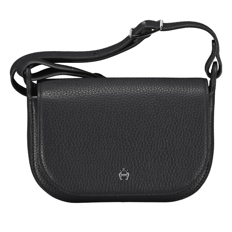 Umhängetasche Pura S Black, Farbe: schwarz, Marke: AIGNER, EAN: 4055539648076, Abmessungen in cm: 20x15x8, Bild 1 von 6