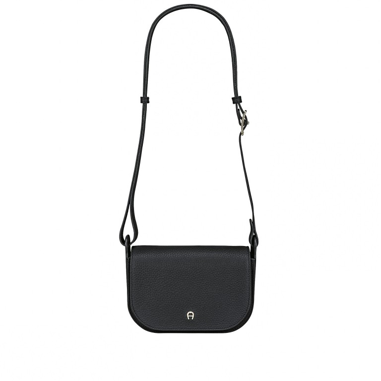 Umhängetasche Pura S Black, Farbe: schwarz, Marke: AIGNER, EAN: 4055539648076, Abmessungen in cm: 20x15x8, Bild 2 von 4