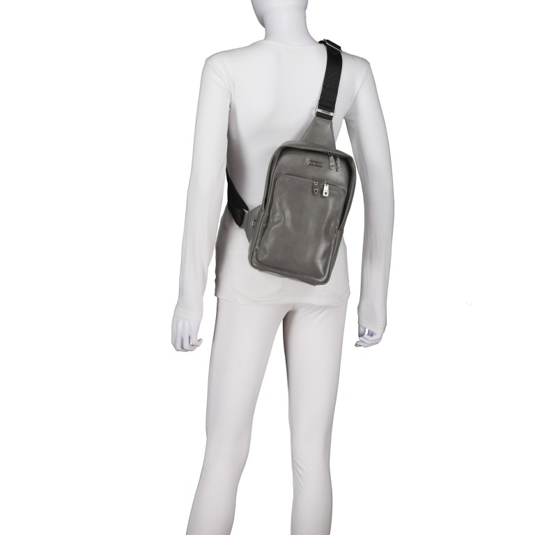 Umhängetasche Boston Slingbag Winter Grey, Farbe: grau, Marke: Guess, EAN: 7621806187790, Abmessungen in cm: 18x29.5x6.5, Bild 4 von 5