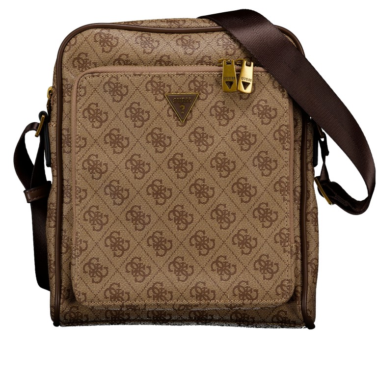Umhängetasche 4G-Logo Beige Brown, Farbe: braun, Marke: Guess, EAN: 7626101547904, Abmessungen in cm: 22x25.5x7, Bild 1 von 6