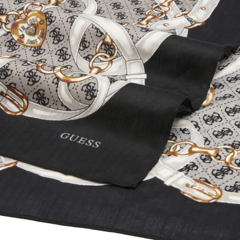 Schal Noelle Black, Farbe: schwarz, Marke: Guess, EAN: 7621806183075, Abmessungen in cm: 98x210x0.2, Bild 2 von 3