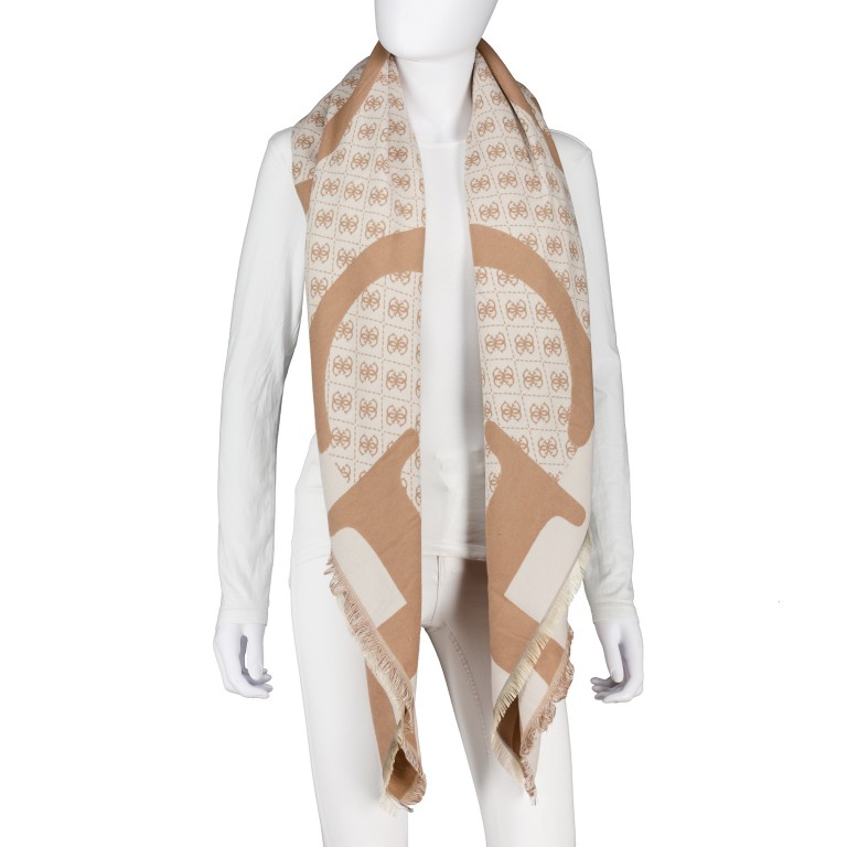 Tuch Jaquard Beige, Farbe: beige, Marke: Guess, EAN: 7621806183280, Abmessungen in cm: 135x135x0.1, Bild 1 von 1
